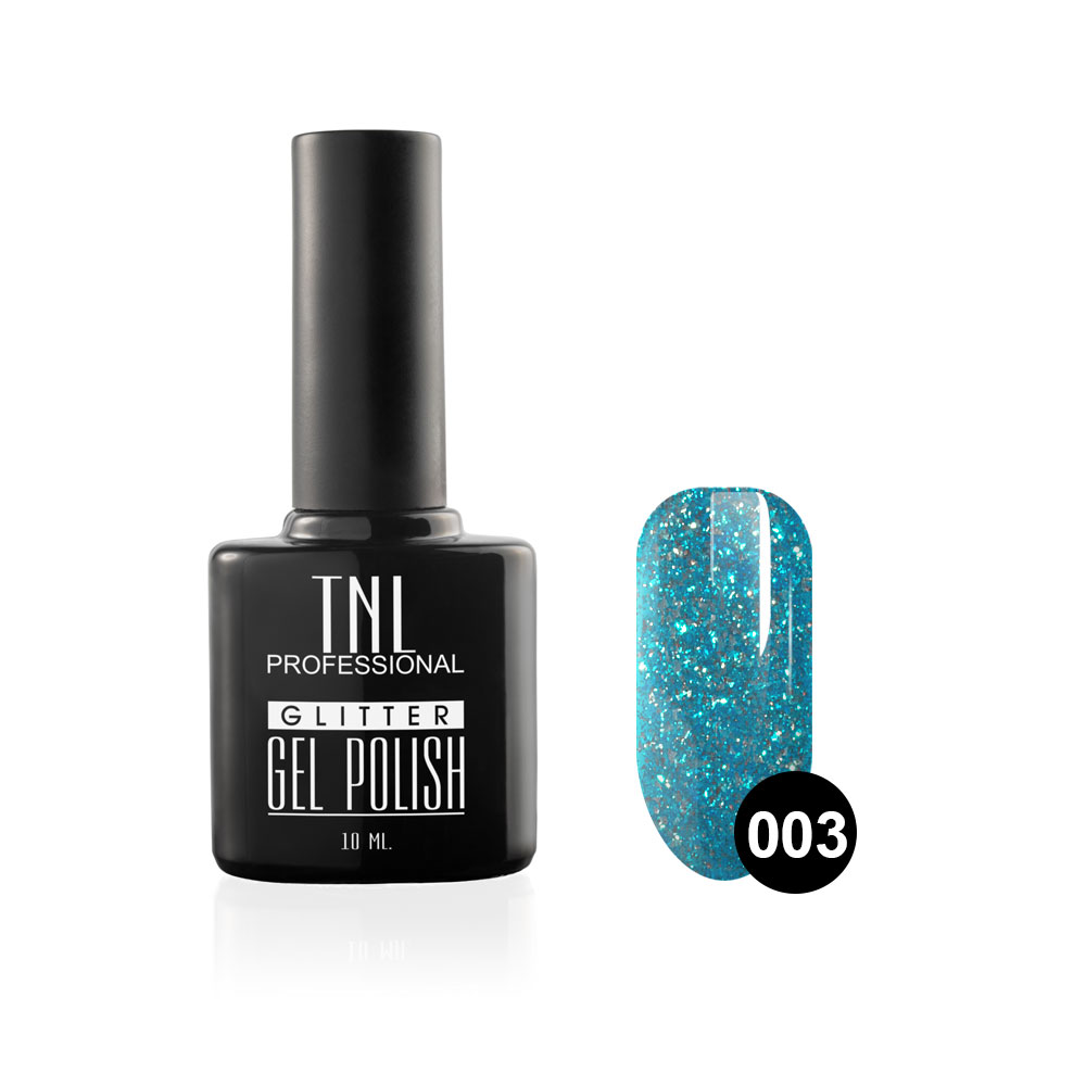 Гель-лак TNL - Glitter №03 - Голубой