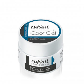 ruNail, Цветной УФ-гель с блестками (морские грезы), 0958