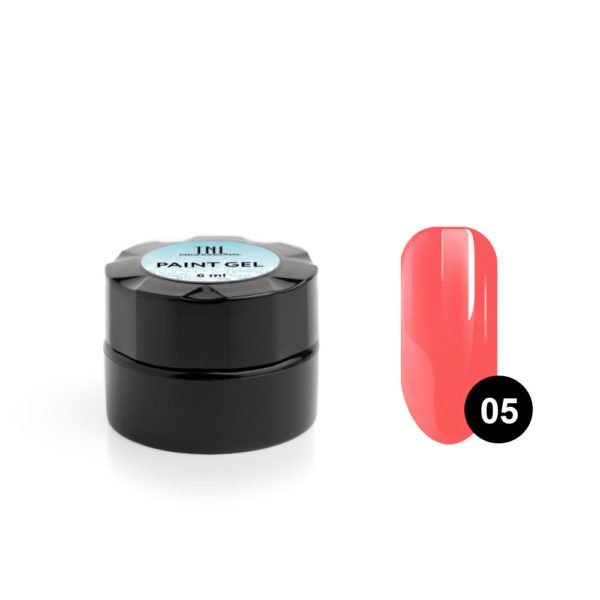 Гель-краска для дизайна ногтей TNL №05 (темный коралл), 8 мл. LW2(005)