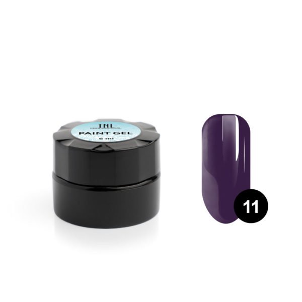 Гель-краска для дизайна ногтей TNL №11 (фиолетовая), 8 мл.LW2(011)