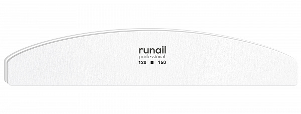 RuNail, 4680, Пилка (белая, полукруглая 120/150)