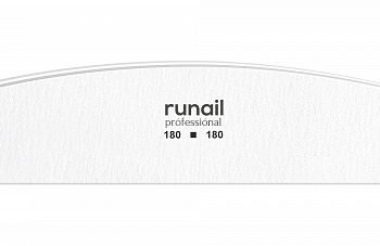 RuNail, 4683, Пилка (белая, полукруглая 180/180)