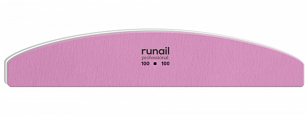 RuNail, 4686, Пилка (розовая, полукруглая 100/100)