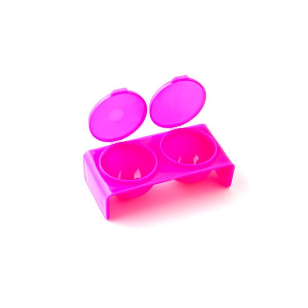 TNL Пластиковый контейнер двухсекционный с крышкой (розовый) 908645