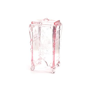 TNL Пластиковый контейнер для безворсовых салфеток (прозрачно-розовый) 90566